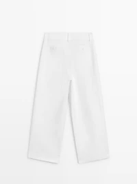 High-waist barrel fit trousers