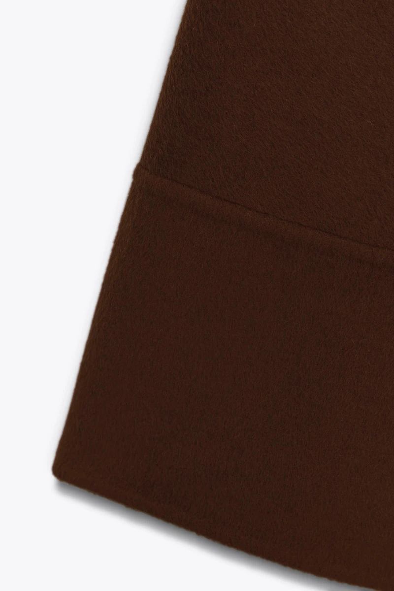 MANTEAU LONG AVEC CEINTURE ET LAINE ZW COLLECTION LIMITED EDITION