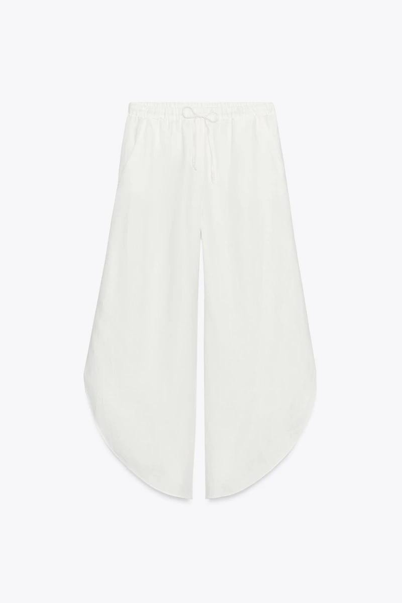 ZW COLLECTION LINEN PANTS WITH VENTS
