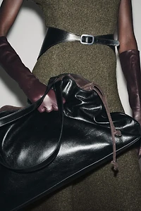 100% LEATHER SASH BELT