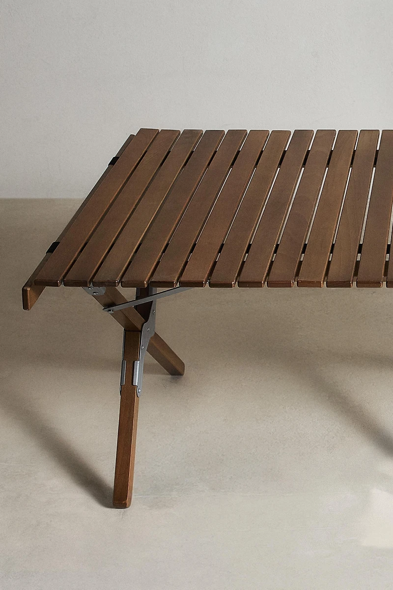 TABLE DE CAMPING PLIANTE EN BOIS DE HÊTRE