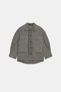 ZW COLLECTION PLAID LINEN SHIRT