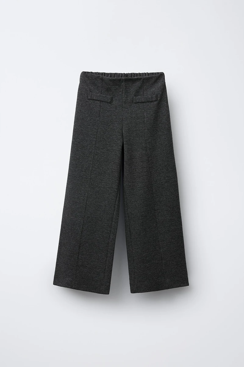 HOUNDSTOOTH STRAIGHT LEG PANTS
