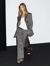 100% wool pinstripe blazer