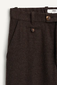 LIMITED EDITION CHAIN WOOL WIDE FIT PANTS