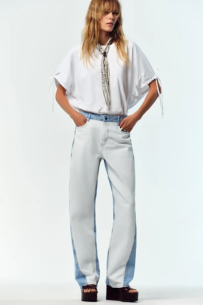 T-SHIRT EN COTON À LACETS