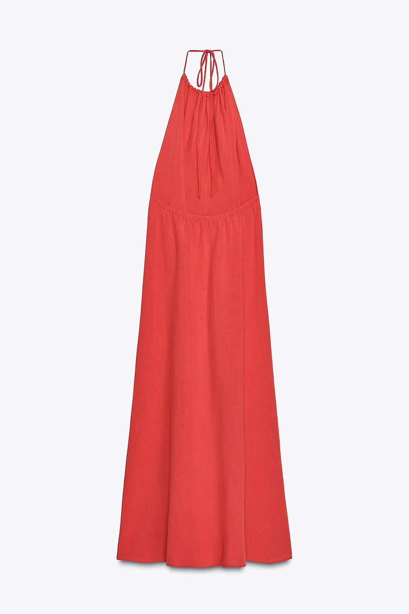 OPEN-BACK HALTER DRESS