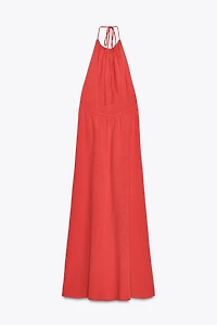 OPEN-BACK HALTER DRESS