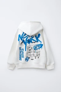 PRINTED HOODIE SWEATSHIRT