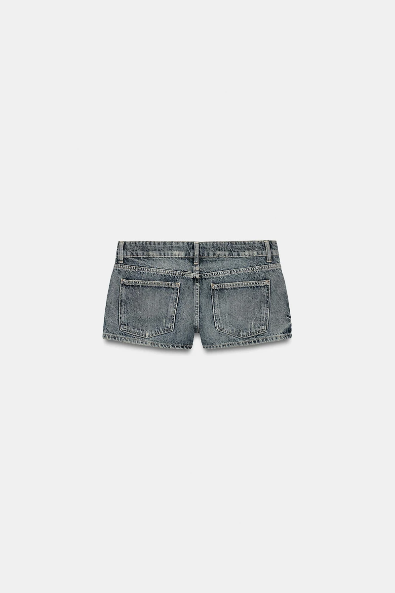 TRF STAR STUD MINI DENIM SHORTS