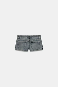 TRF STAR STUD MINI DENIM SHORTS