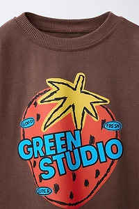 T-SHIRT À IMPRIMÉ FRAISE