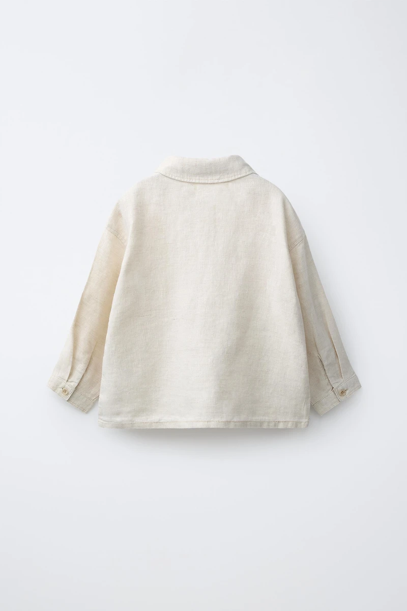 100% LINEN OVERSHIRT