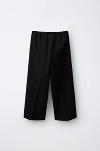 DOUBLE WAISTBAND WIDE LEG PANTS