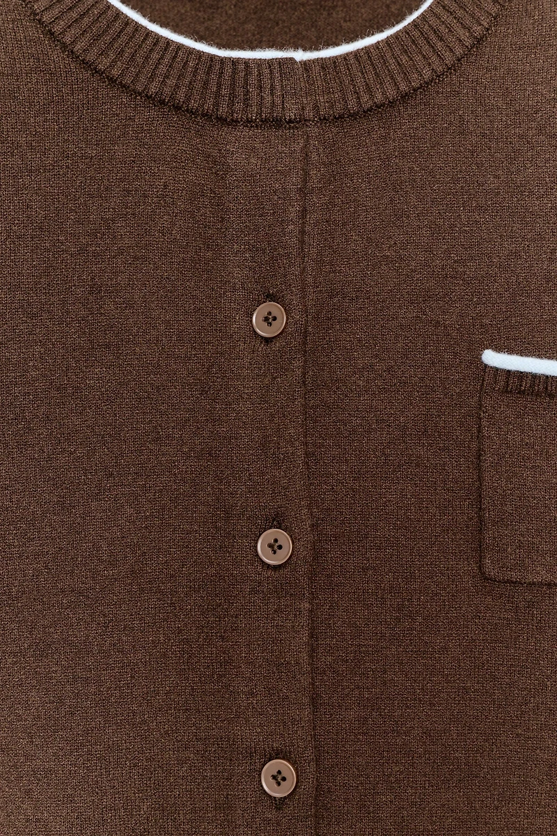 COMBINED KNIT CARDIGAN