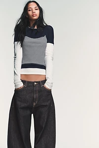 TRIPLE STRIPE EFFECT T-SHIRT