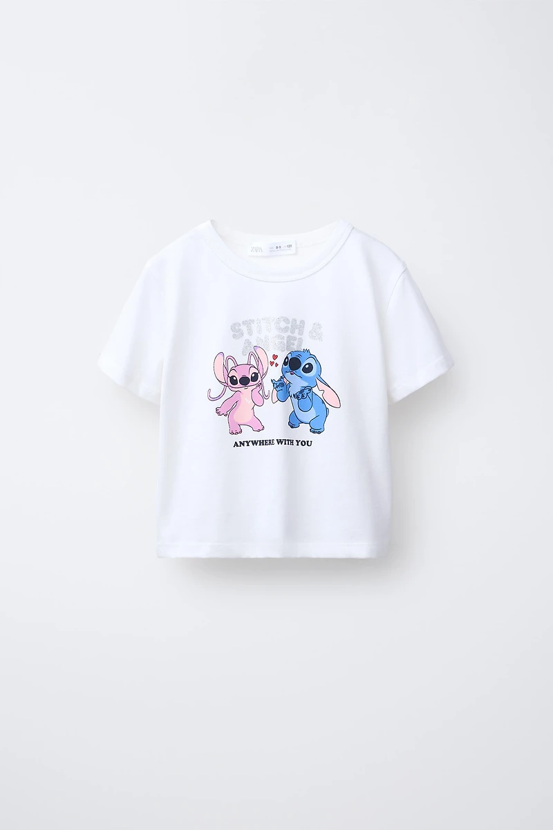 PLAIN SHIRT AND CROPPED LILO & STITCH © DISNEY T-SHIRT SET