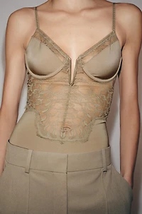 LACE POLYAMIDE BODYSUIT