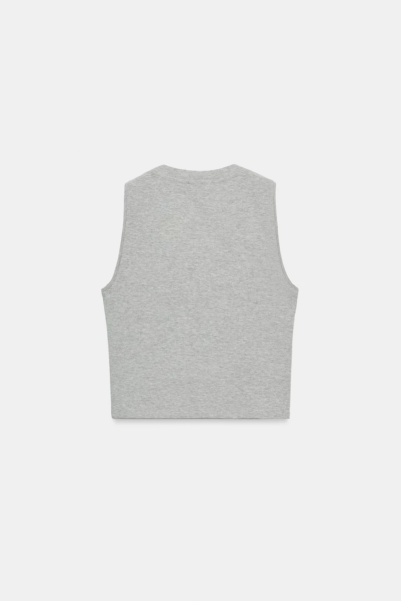 SLEEVELESS TOP WITH SEAM DETAIL