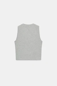 SLEEVELESS TOP WITH SEAM DETAIL