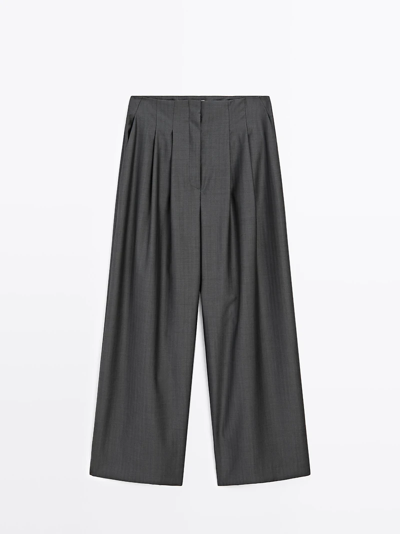 100% wool darted trousers - STUDIO