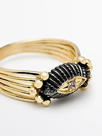 Shimmery rhinestone ring