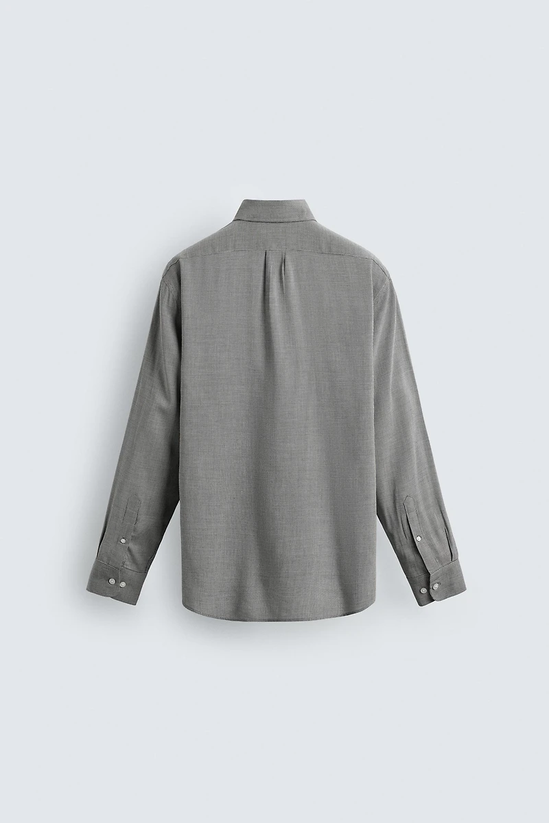 CHEMISE À CARREAUX VISCOSE - LAINE