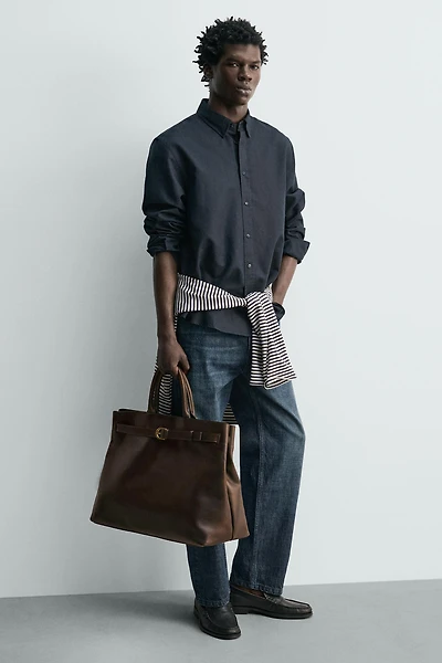 LEATHER HANDBAG