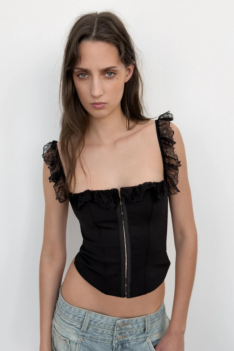 LACE CORSET TOP