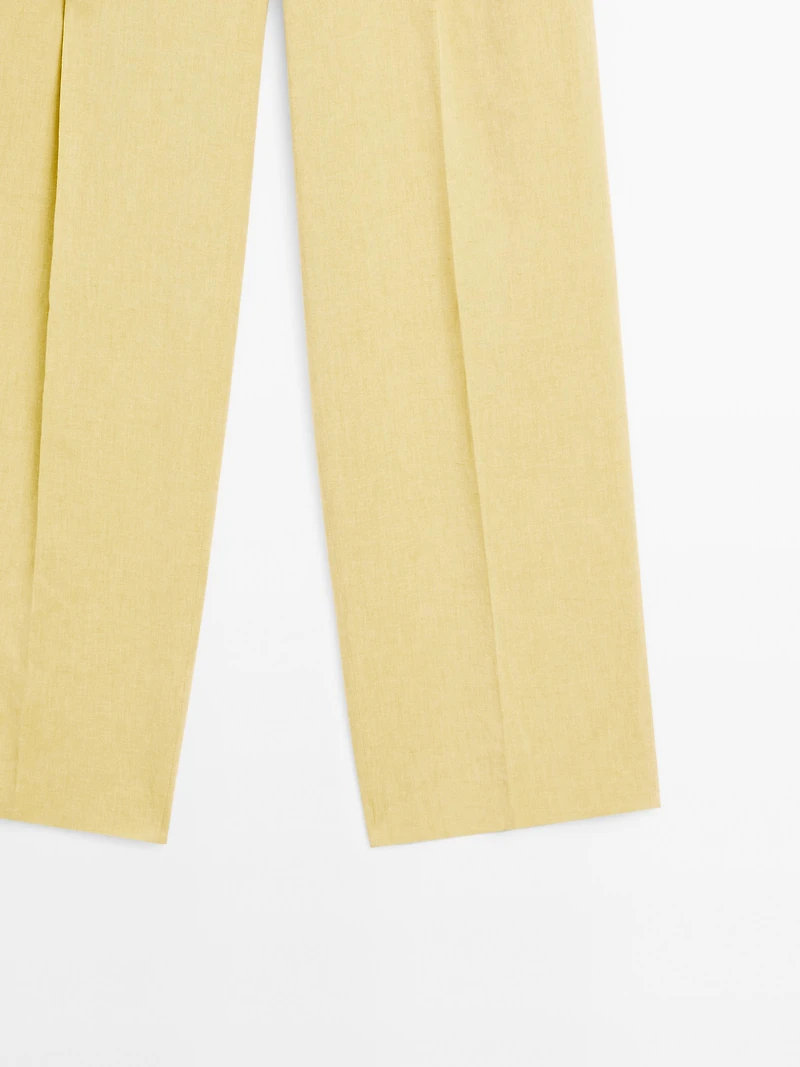 Suit trousers with dart detail