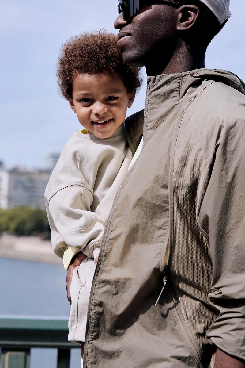 INTERLOCK SWEATSHIRT AND BARREL PANTS JOGGING SET