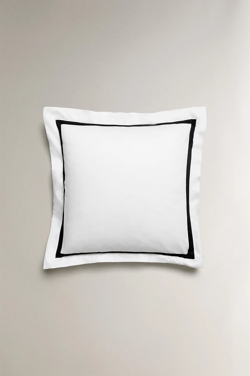 BORDERED SATEEN PILLOWCASE