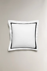 BORDERED SATEEN PILLOWCASE