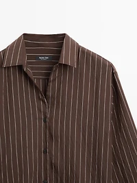 Chemise rayée avec foulard