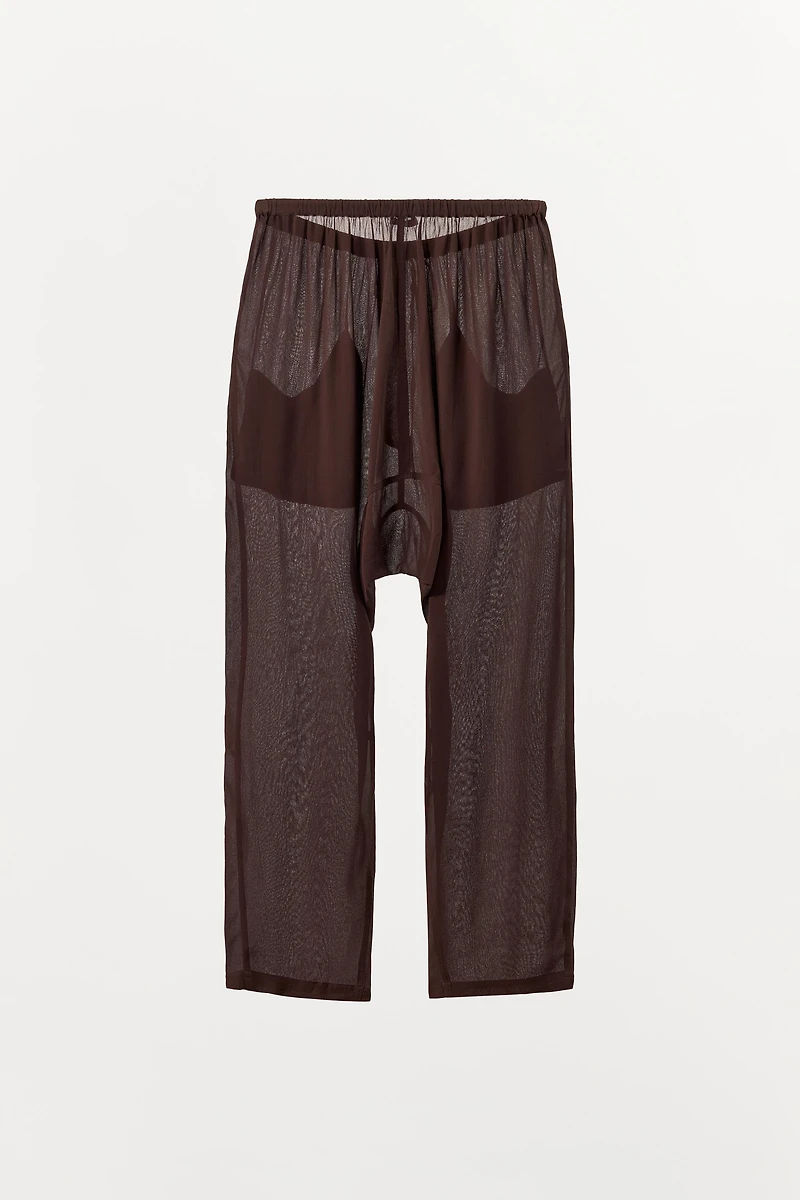 BEAD AND SEQUIN BAGGY PANTS