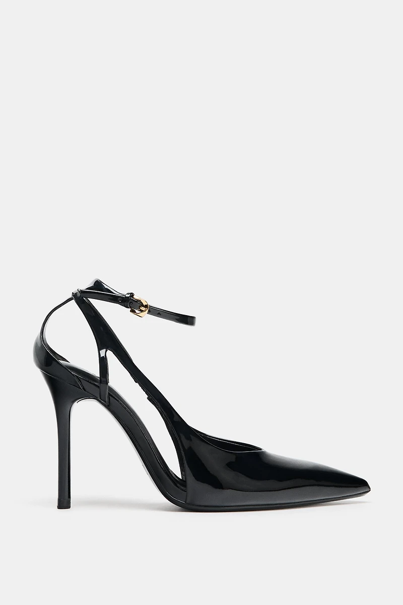 PATENT FINISH SLINGBACK HEELS