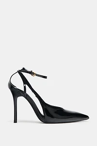 PATENT FINISH SLINGBACK HEELS