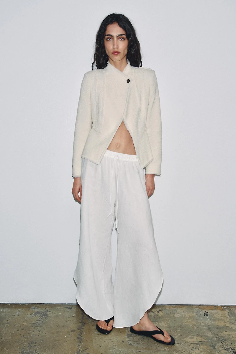 ZW COLLECTION FRINGED PEPLUM BLAZER