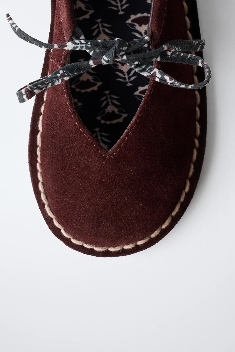 ZARA TIMELESS - LEATHER BALLET FLATS