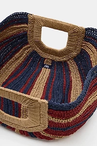WOVEN EFFECT PRINT BAG