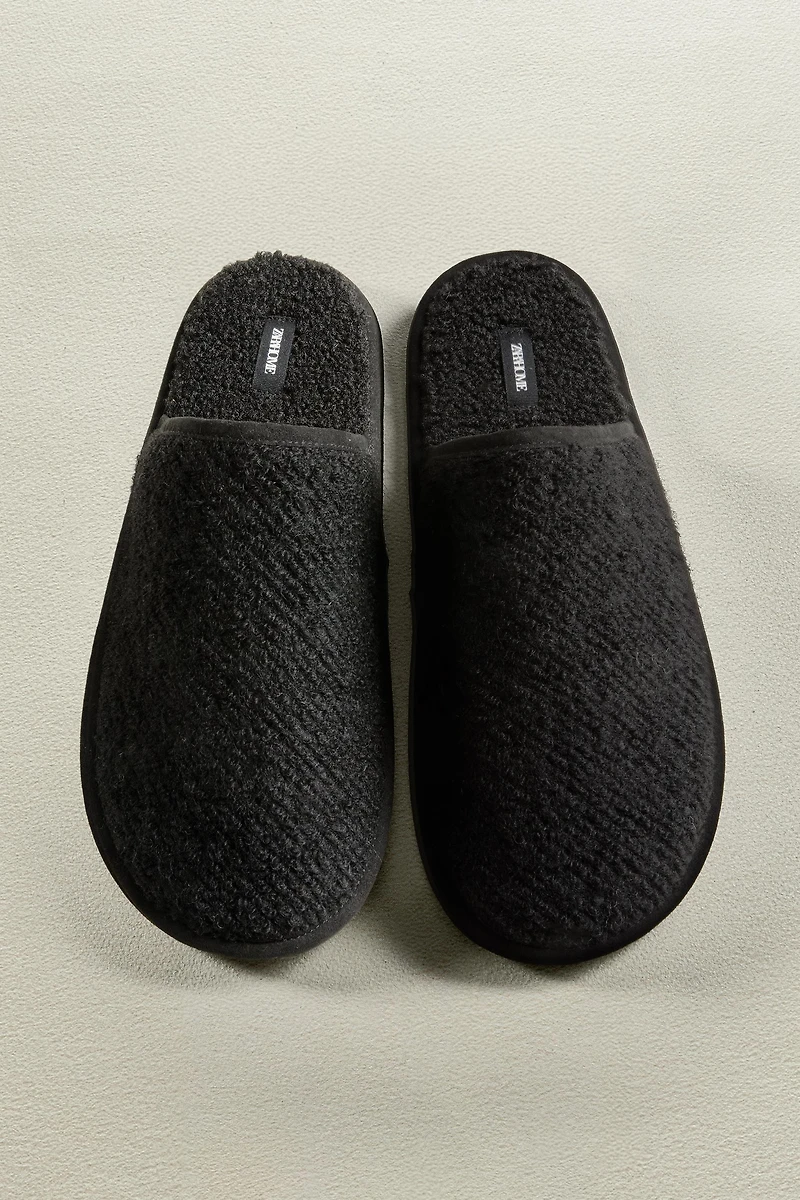 CHAUSSON CHAUD SEMELLE CUIR