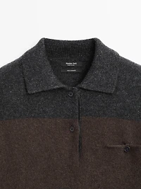 100% cashmere sweater with pocket detail