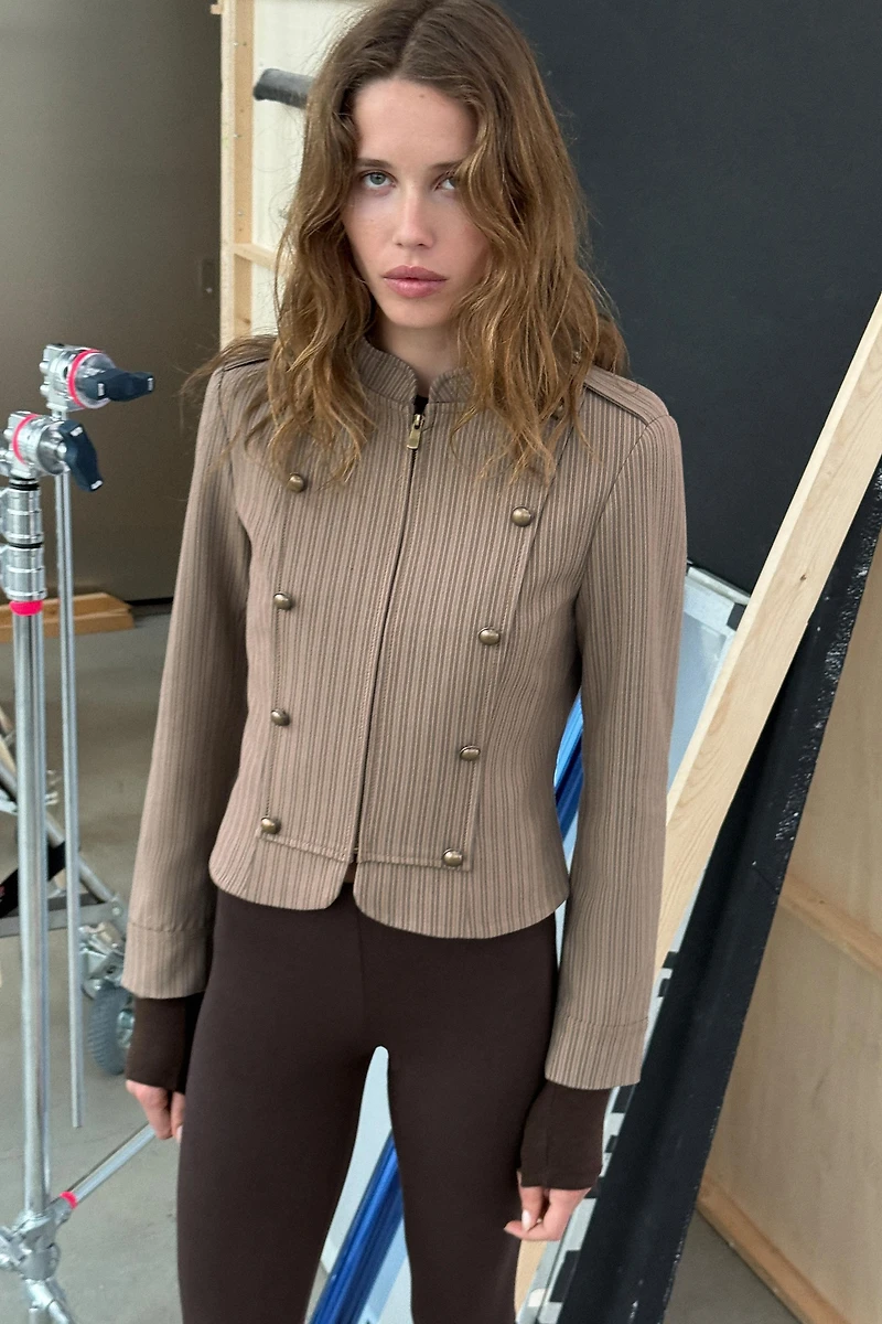 STRIPED TAILORED BLAZER