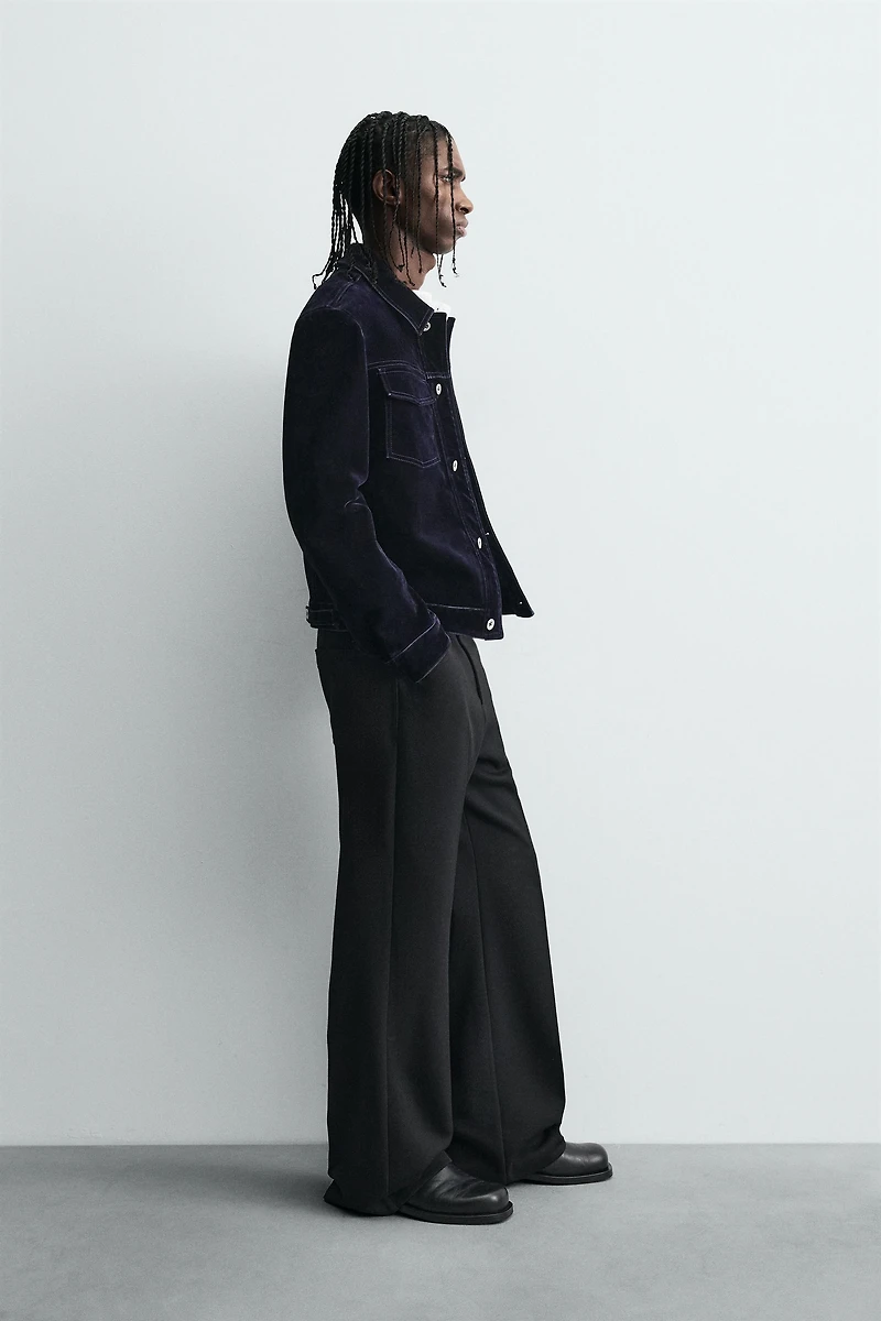 FLOCKED VELVET JACKET