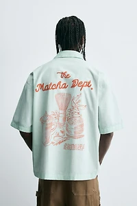 TEXT STRIPED SHIRT