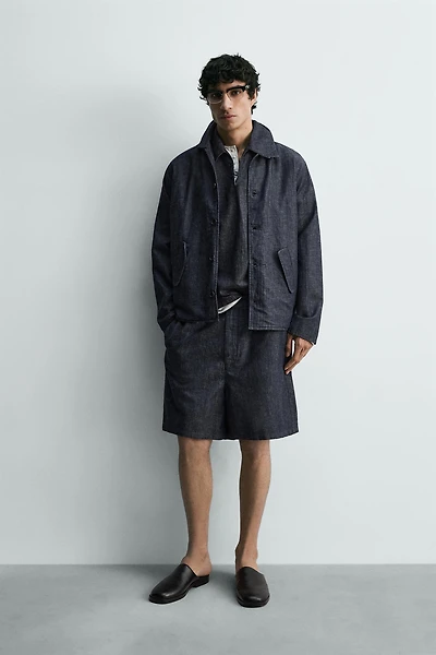 RELAXED FIT DENIM OVERSHIRT