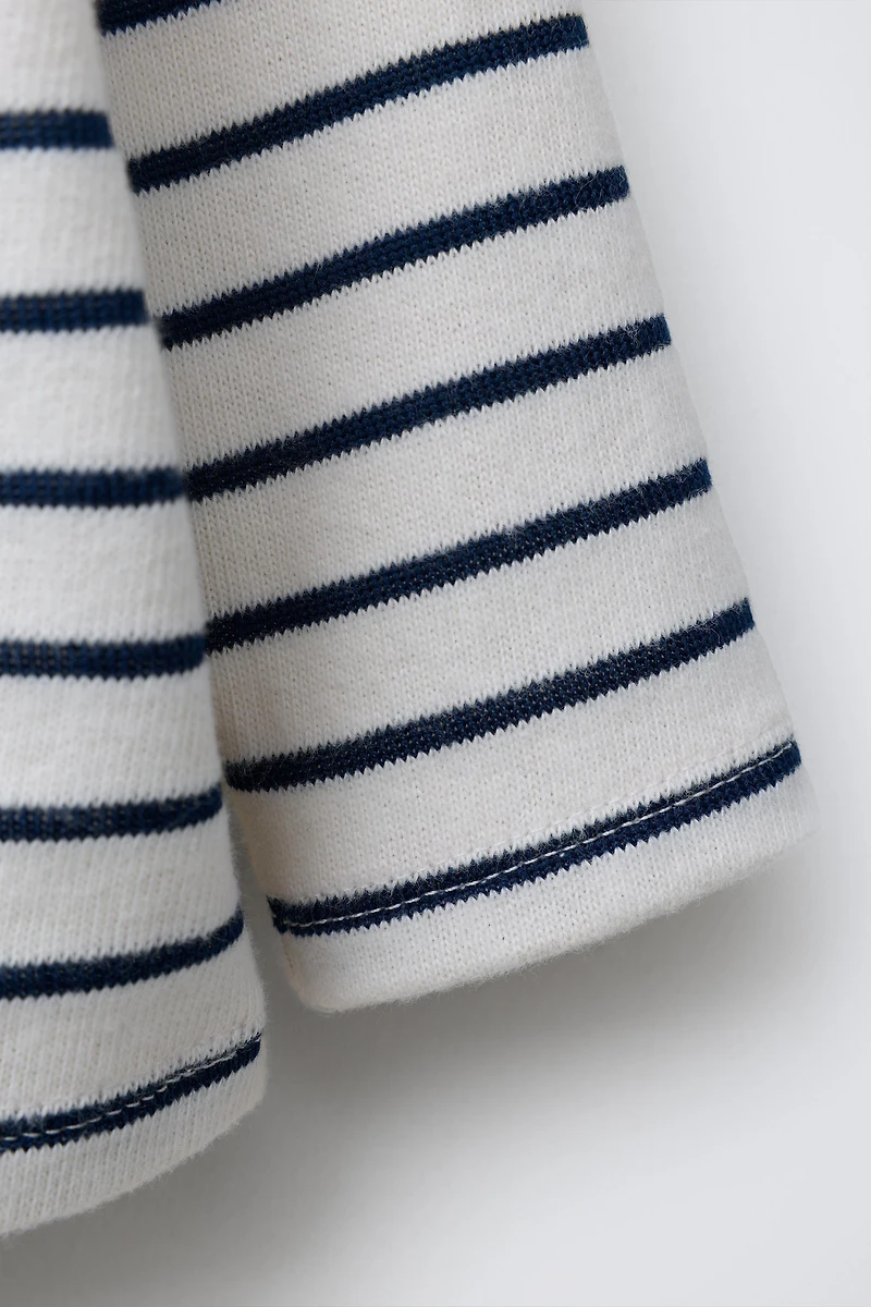 STRIPED TERRY TIGER PATCH T-SHIRT