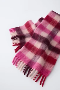 PLAID KNIT SCARF