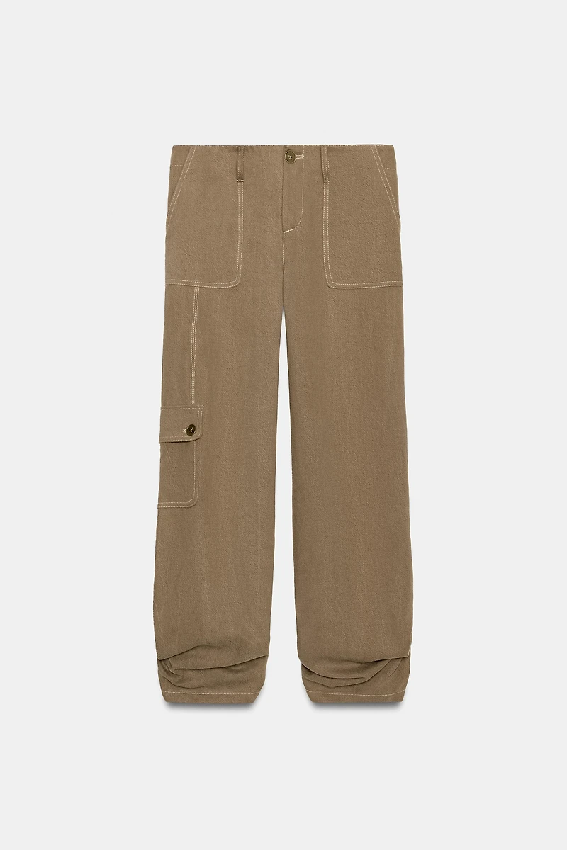 FLOWY GATHERED PANTS