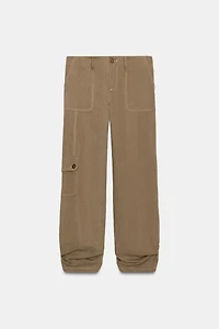 FLOWY GATHERED PANTS